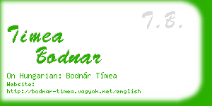 timea bodnar business card