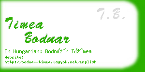 timea bodnar business card